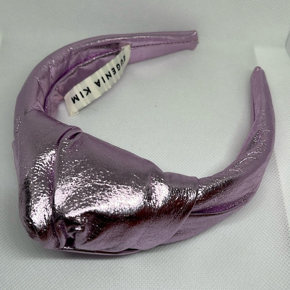 Eugenia Kim shiny lavender leather headband